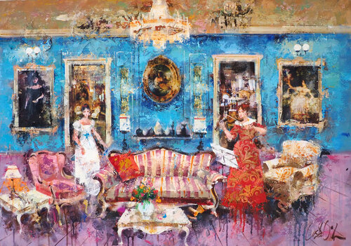Interieur Bleu de Josep Costa Vila, Pintura a la venta en Singulart