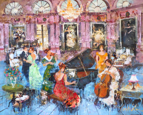 Music Party by Josep Costa Vila, 회화 for Sale on Singulart