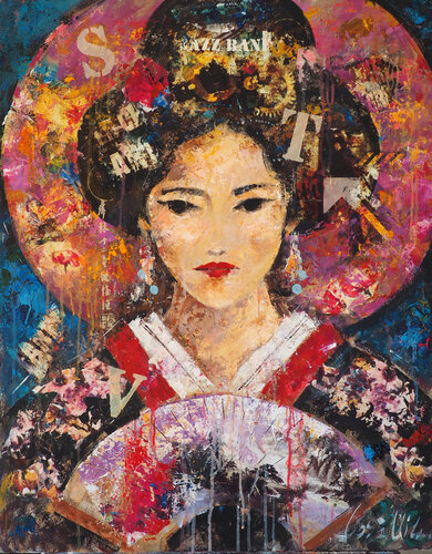 Retrato rosa by Josep Costa Vila, Painting for Sale on Singulart