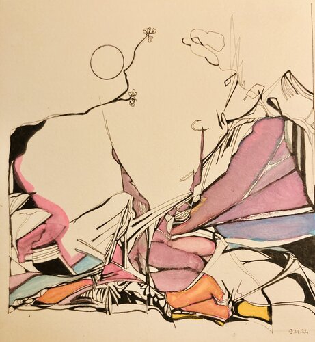 Deux baigneuses di Sylvain Stellaire, Disegno in vendita su Singulart