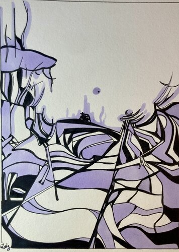 Travail aux champs stellaires di Sylvain Stellaire, Disegno in vendita su Singulart