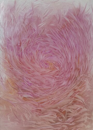 Rose quelque part di Sylvain Stellaire, Pittura in vendita su Singulart