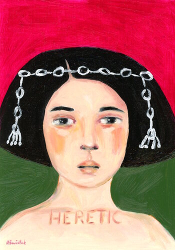 Pharaoh Heretic Beekeeper, Modern Portrait Oil Painting van Alexandra Swistak, Schilderij te koop op Singulart