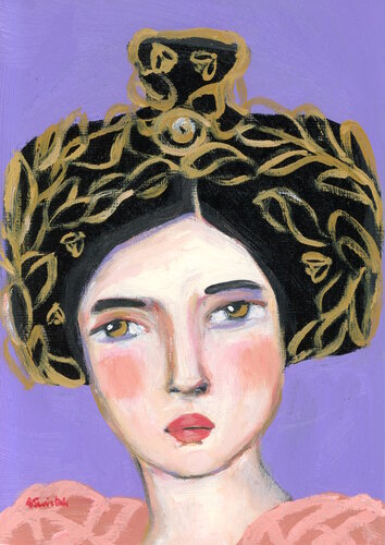Nerea, Beekeeper, Portrait Oil Painting by Alexandra Swistak, Painting for Sale on Singulart