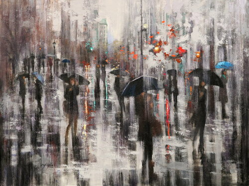 WINTER RAIN 7 van Chin H Shin, Schilderij te koop op Singulart