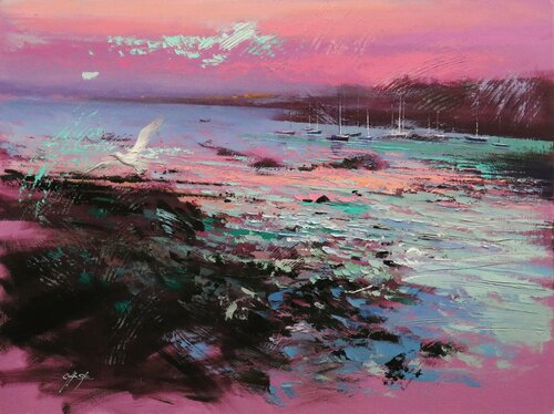 TWILIGHT at SEASIDE van Chin H Shin, Schilderij te koop op Singulart