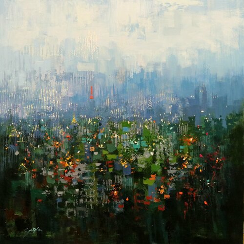 URBAN FOREST 5 THE NATURE van Chin H Shin, Schilderij te koop op Singulart