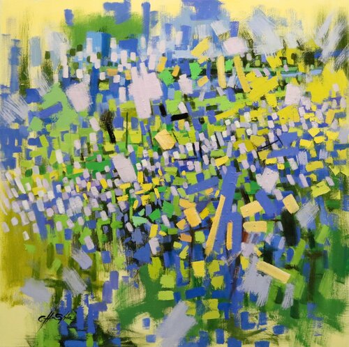 Field of Yellowstone von Chin H Shin, Malerei kaufen auf Singulart