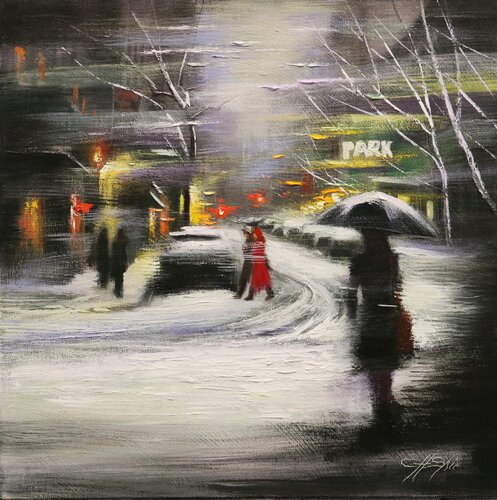 Winter in Soho Village von Chin H Shin, Malerei kaufen auf Singulart