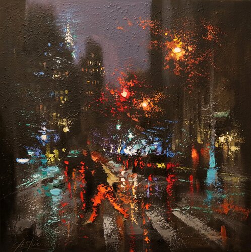 Rainy Day 9 di Chin H Shin, Pittura in vendita su Singulart