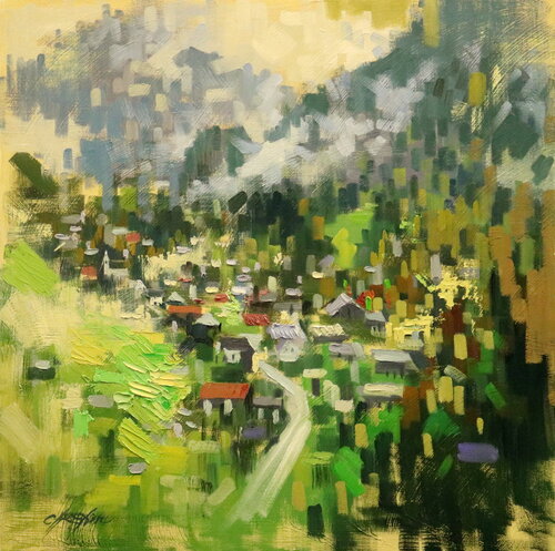 The Village of Brienz von Chin H Shin, Malerei kaufen auf Singulart