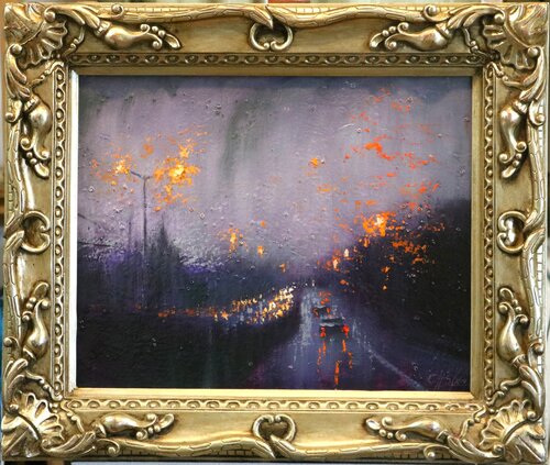 Highway Rain by Chin H Shin, Painting for Sale on Singulart