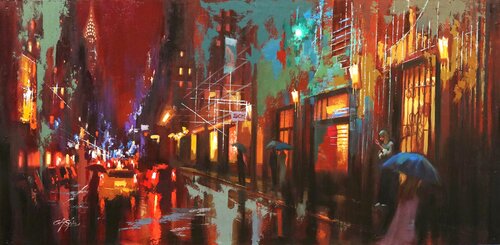 Broadway Night von Chin H Shin, Malerei kaufen auf Singulart