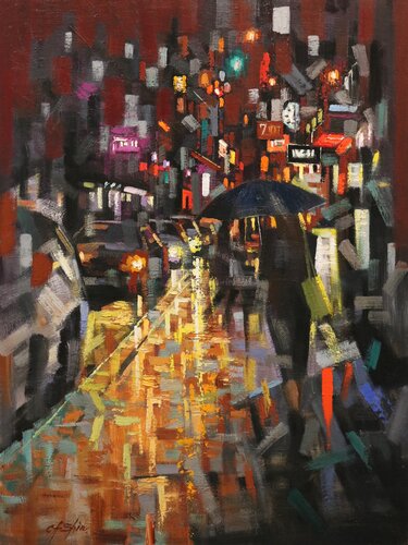 SOHO EVENING by Chin H Shin, Painting for Sale on Singulart
