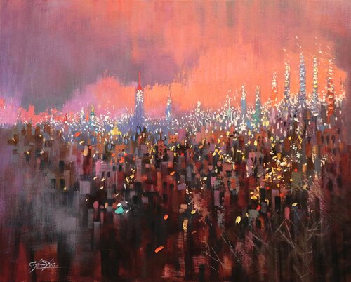 A Glimpse of New York de Chin H Shin, Pintura a la venta en Singulart