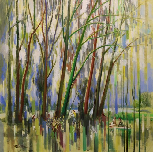 April Picnic von Chin H Shin, Malerei kaufen auf Singulart