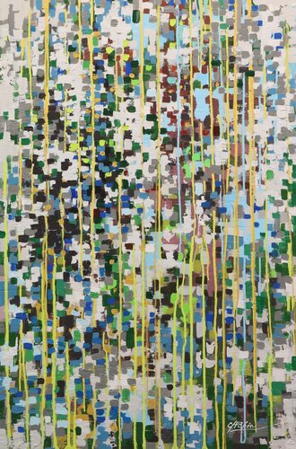 A Rainy day in Gramercy Park de Chin H Shin, Pintura a la venta en Singulart