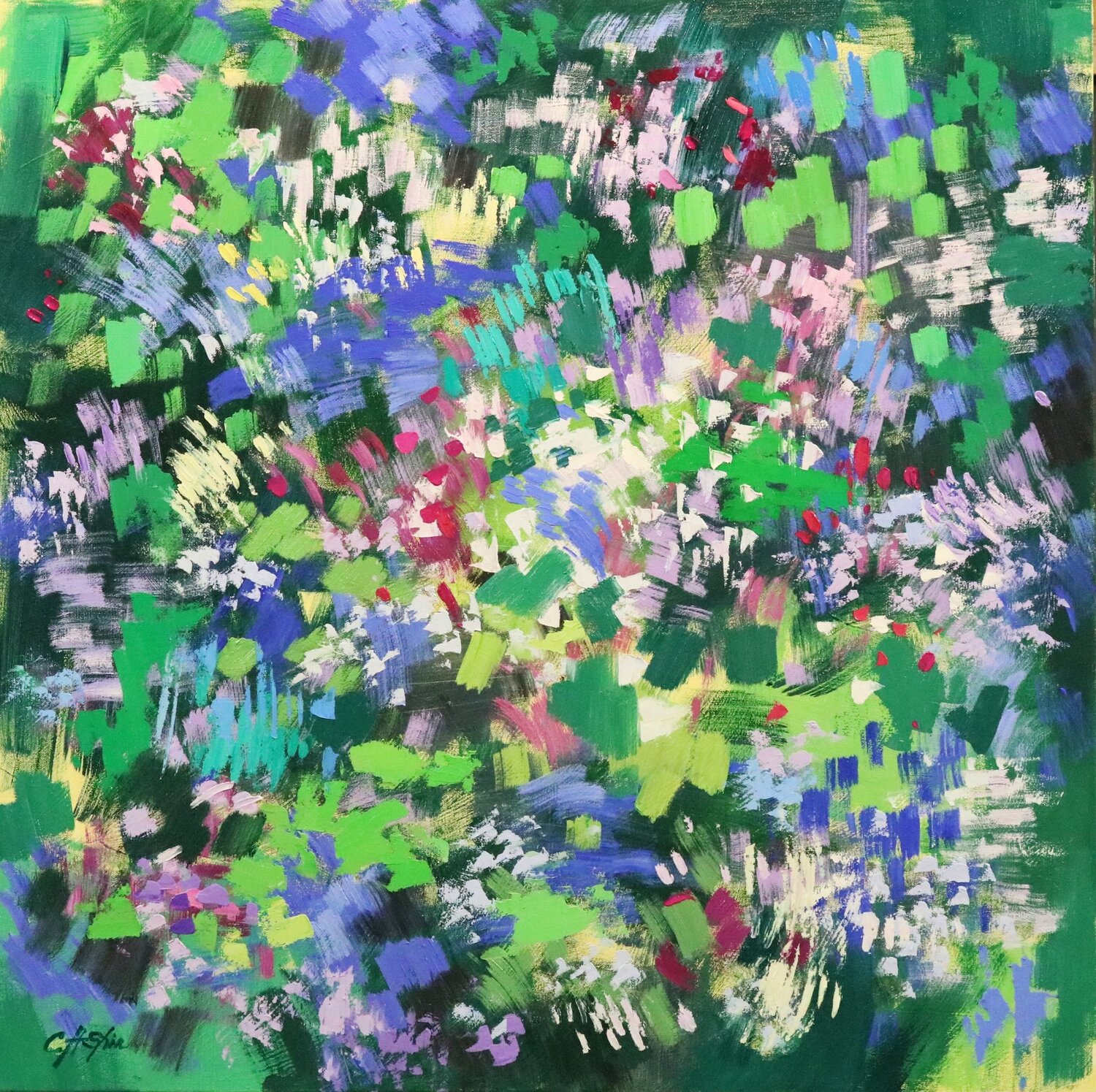 SPRING GARDEN Chin H Shin Original painting for sale