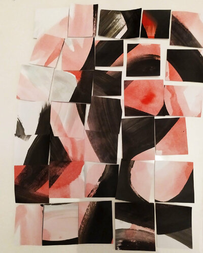 Abstract Mosaic Lady - print from the original work von Irina Tsypilova, Andere Medien kaufen auf Singulart