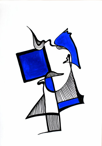 Blue1 par Irina Tsypilova, Œuvre sur papier en vente sur Singulart