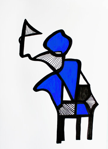 Blue4 par Irina Tsypilova, Œuvre sur papier en vente sur Singulart