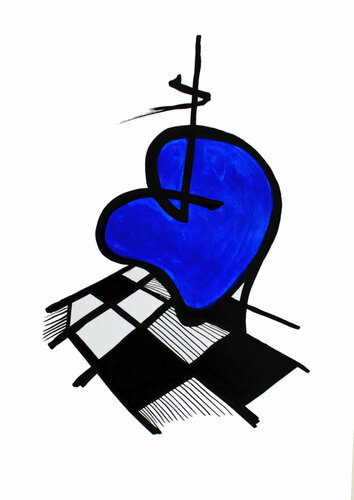 Blue5 par Irina Tsypilova, Œuvre sur papier en vente sur Singulart