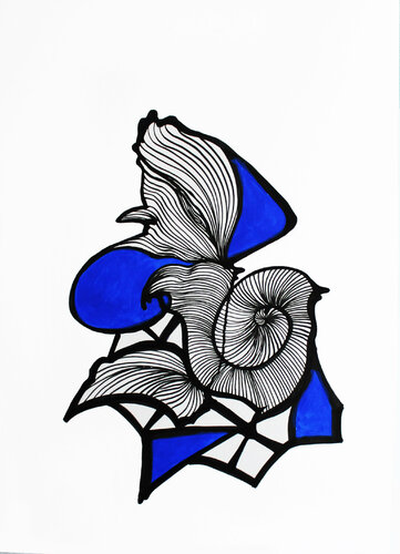 Blue6 par Irina Tsypilova, Œuvre sur papier en vente sur Singulart