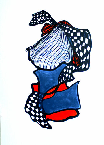 Checkered illusion par Irina Tsypilova, Œuvre sur papier en vente sur Singulart