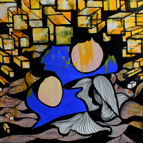 Madonna with child de Irina Tsypilova, Pintura a la venta en Singulart