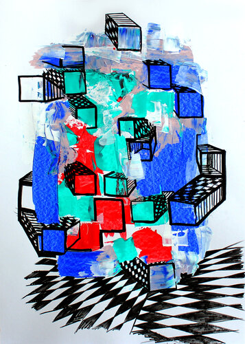 Сockroach city by Irina Tsypilova, 종이 for Sale on Singulart