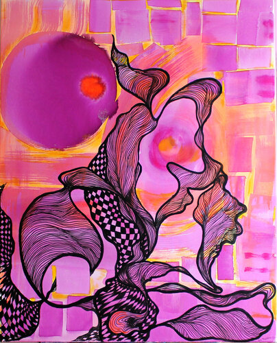 Two suns par Irina Tsypilova, Peinture en vente sur Singulart