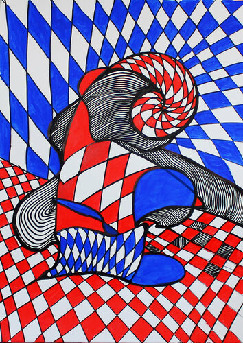 Сrazy hat von Irina Tsypilova, Werk auf Papier kaufen auf Singulart