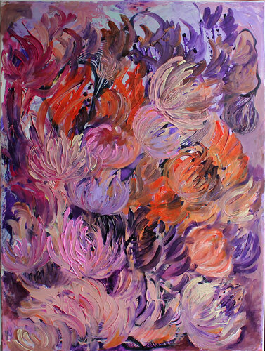 Chrysanthemums von Irina Tsypilova, Malerei kaufen auf Singulart