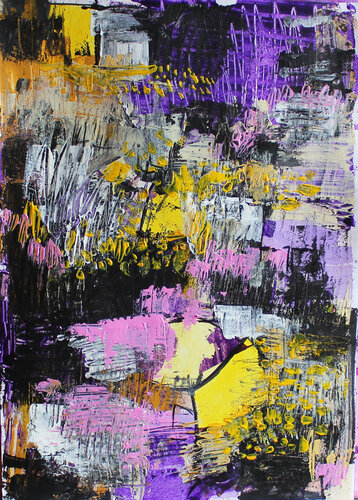 Yellow sparks di Irina Tsypilova, Opera su carta in vendita su Singulart