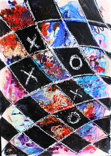 Noughts and crosses von Irina Tsypilova, Werk auf Papier kaufen auf Singulart