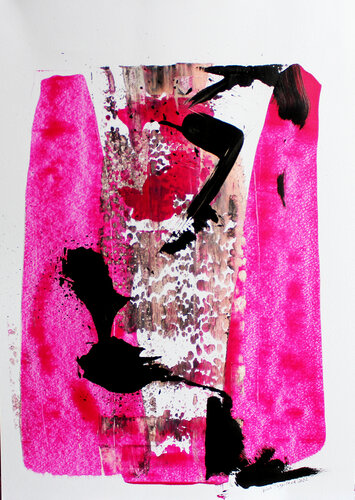 Moisture magenta par Irina Tsypilova, Œuvre sur papier en vente sur Singulart