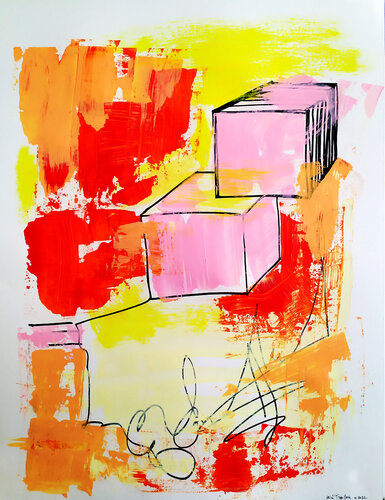 Pink figures 1 von Irina Tsypilova, Werk auf Papier kaufen auf Singulart