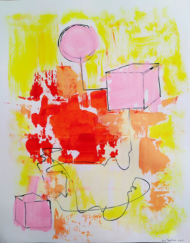 Pink figures 2 von Irina Tsypilova, Werk auf Papier kaufen auf Singulart