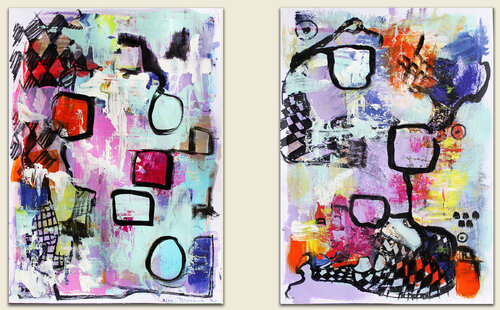 New sensations - diptych (2 paintings) Irina Tsypilova