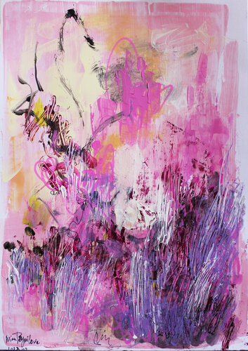 Fog over cherry blossom gardens von Irina Tsypilova, Werk auf Papier kaufen auf Singulart