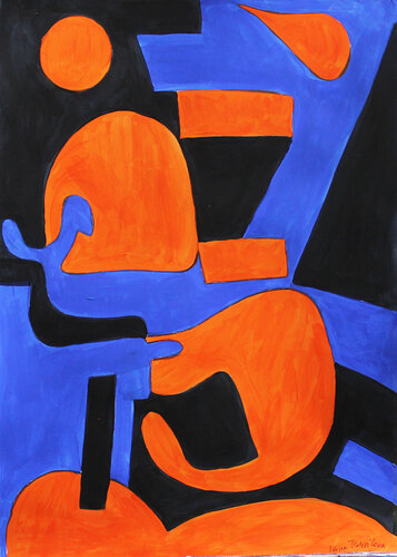 Landscape with orange flavor di Irina Tsypilova, Opera su carta in vendita su Singulart