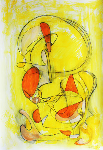 Yellow music by Irina Tsypilova, 종이 for Sale on Singulart