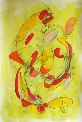 Yellow music I di Irina Tsypilova, Opera su carta in vendita su Singulart