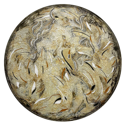 Zazouka's bathing (round painting, D-120 cm) Vasili Zianko