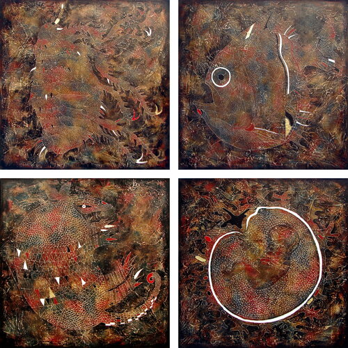TRANSFOMATION INTO...(Quadriptych) di Vasili Zianko, Pittura in vendita su Singulart