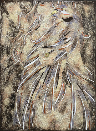 MORNING OF THE PARADISE BIRD SIRIN von Vasili Zianko, Malerei kaufen auf Singulart