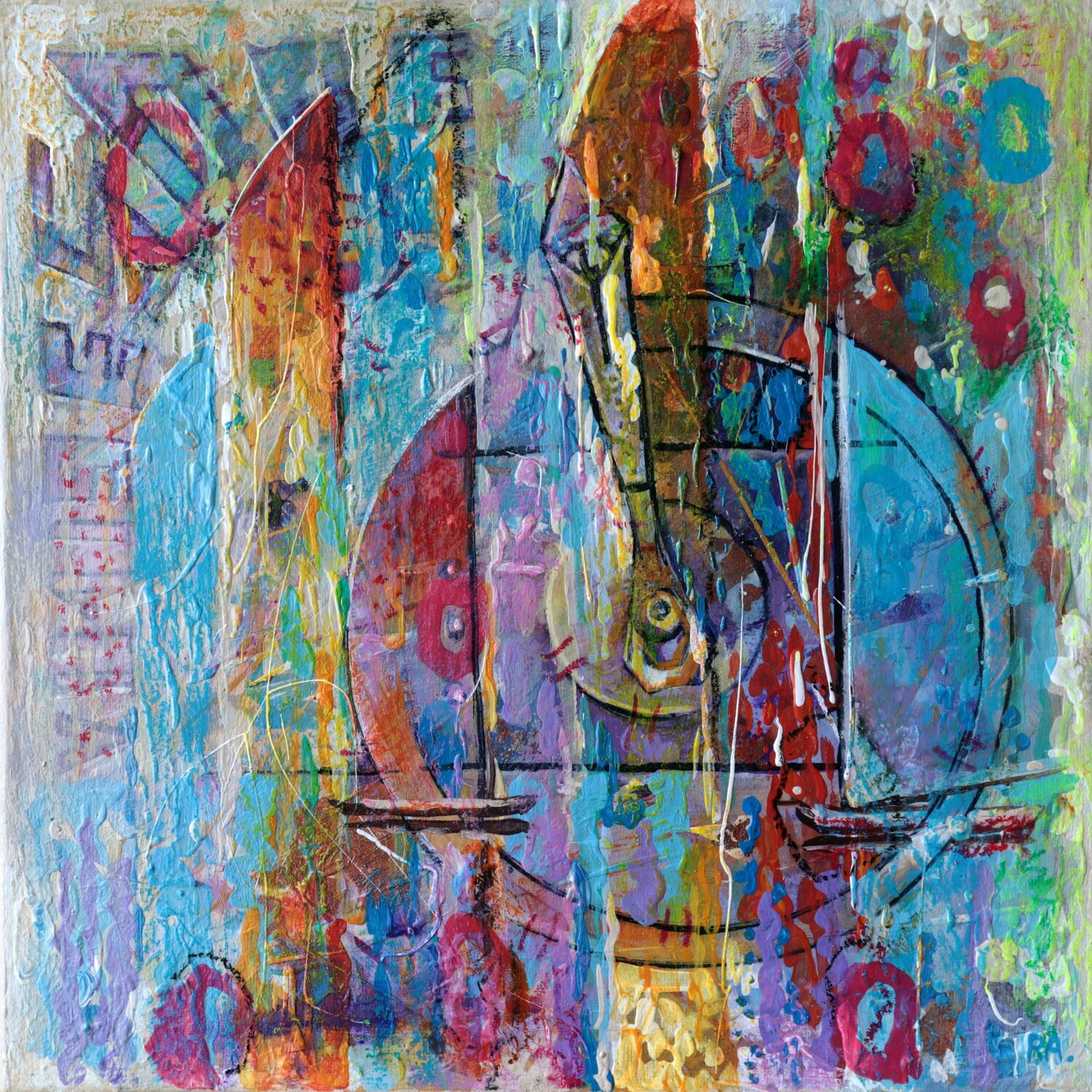 Traffic. door Rakhmet Redzhepov (2021) : Schilderij Acryl, Olie op Canvas -  Singulart, image size:1500x1500