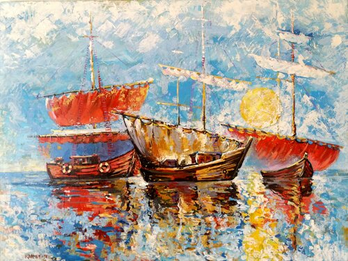 Bay. par Rakhmet Redzhepov, Peinture en vente sur Singulart