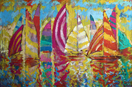Party of Sails. van Rakhmet Redzhepov, Schilderij te koop op Singulart