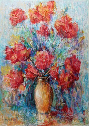ROSES IN A JUG von Rakhmet Redzhepov, Malerei kaufen auf Singulart